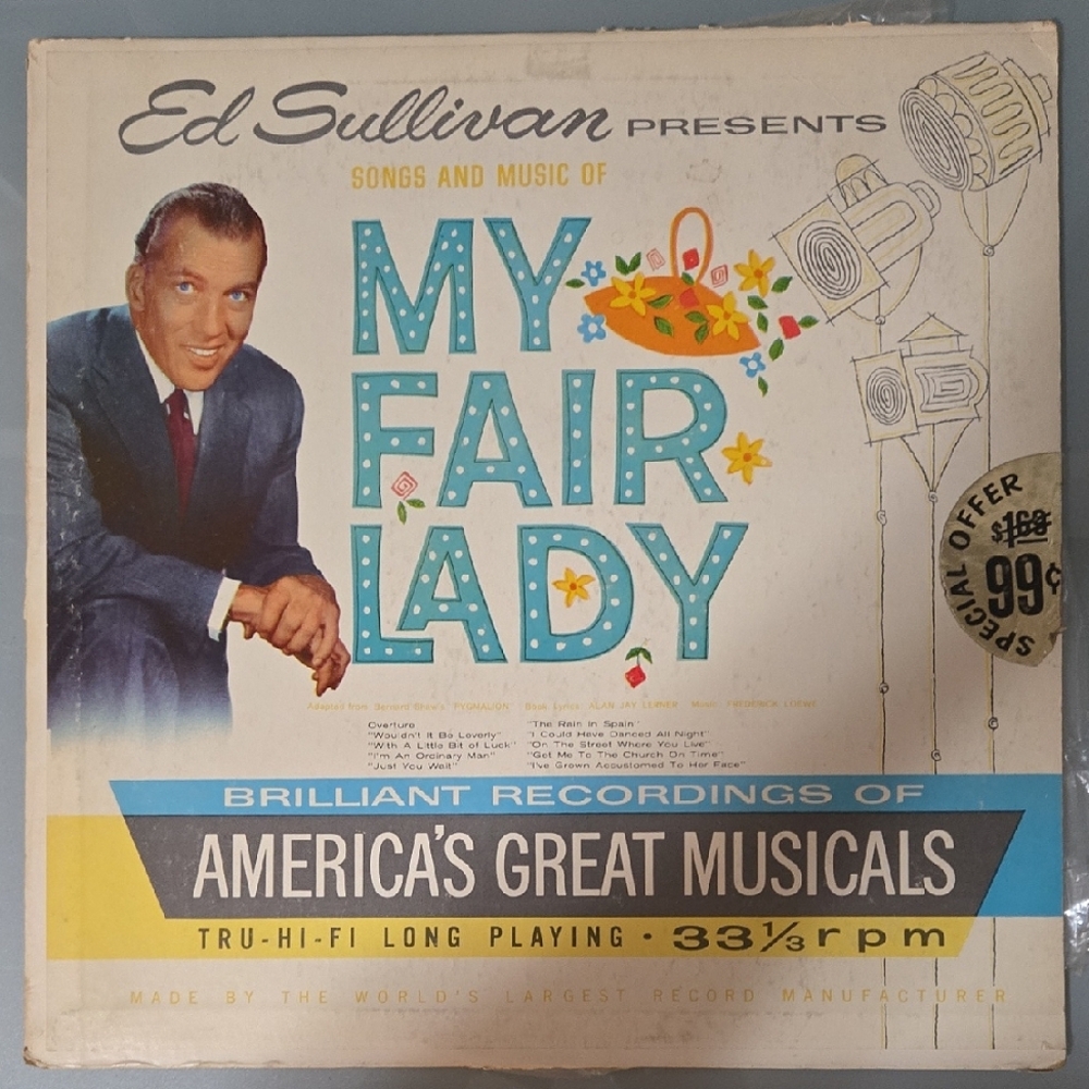 Vintage Ed Sullivan Presents My Fair Lady Vinyl Record 1959